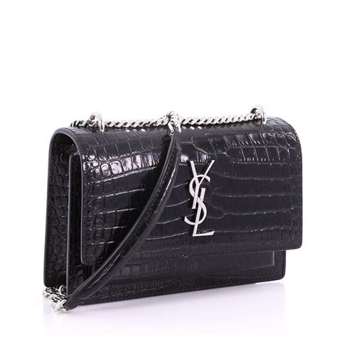 ysl sunset chain wallet in crocodile|SUNSET Chain Wallet in crocodile.